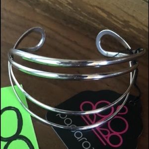 Silver Cuff Bracelet by Paparazzi.. New..